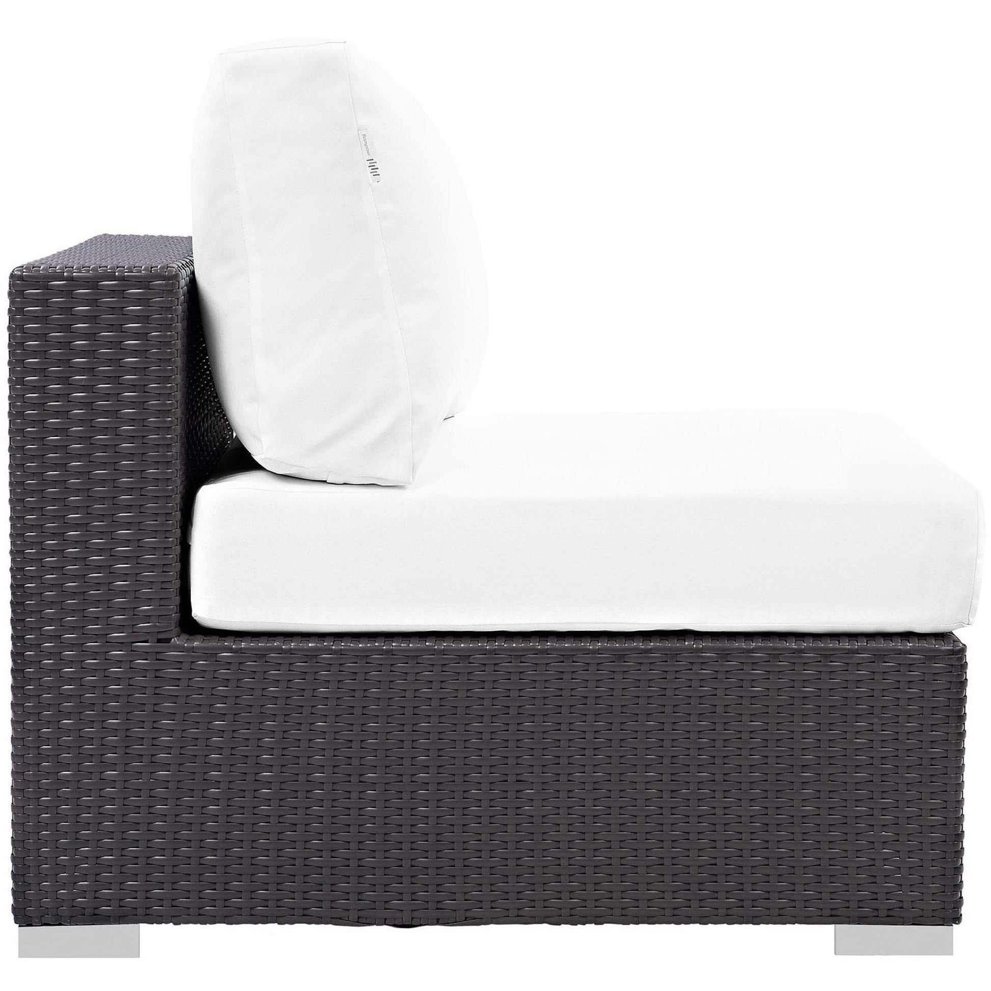 Convene 10 Piece Outdoor Patio Sectional Set in Espresso White by Modway (EEI-2169) Sectional Set Modway 