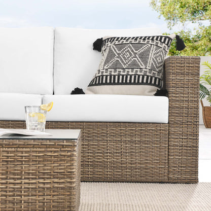 Convene 2-Piece Outdoor Patio Furniture Set in Cappuccino White by Modway (EEI-6333) Sofa Modway 