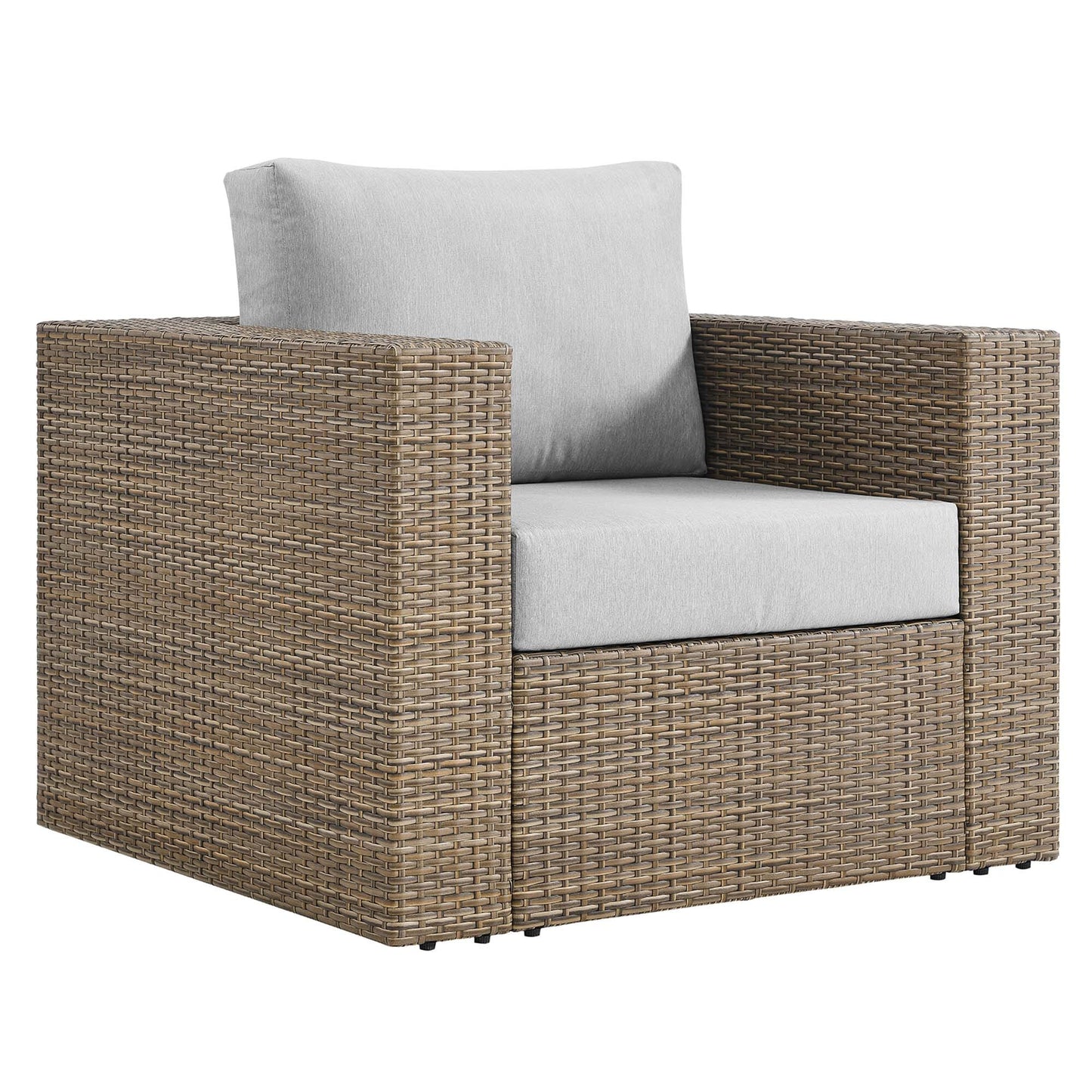 Convene 3-Piece Outdoor Patio Furniture Set in Cappuccino Gray by Modway (EEI-6327) Conversation Set Modway 