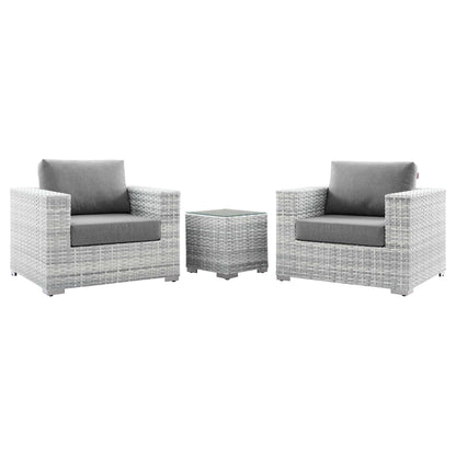 Convene 3-Piece Outdoor Patio Set in Light Gray Gray by Modway (EEI-5444) Conversation Set Modway 