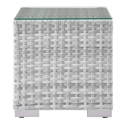 Convene 3-Piece Outdoor Patio Set in Light Gray White by Modway (EEI-5444) Conversation Set Modway 