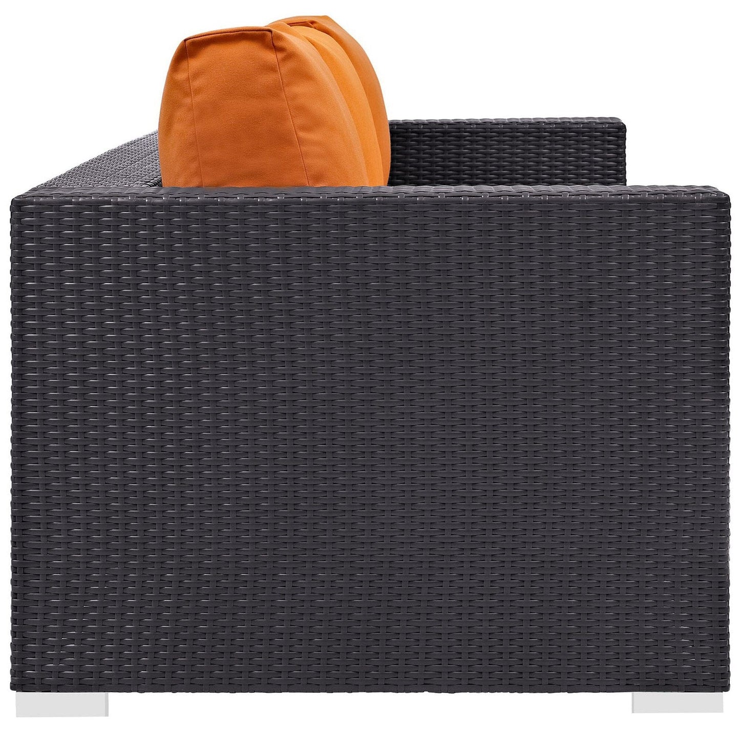 Convene 3 Piece Outdoor Patio Sofa Set in Espresso Orange by Modway (EEI-2364) Conversation Set Modway 