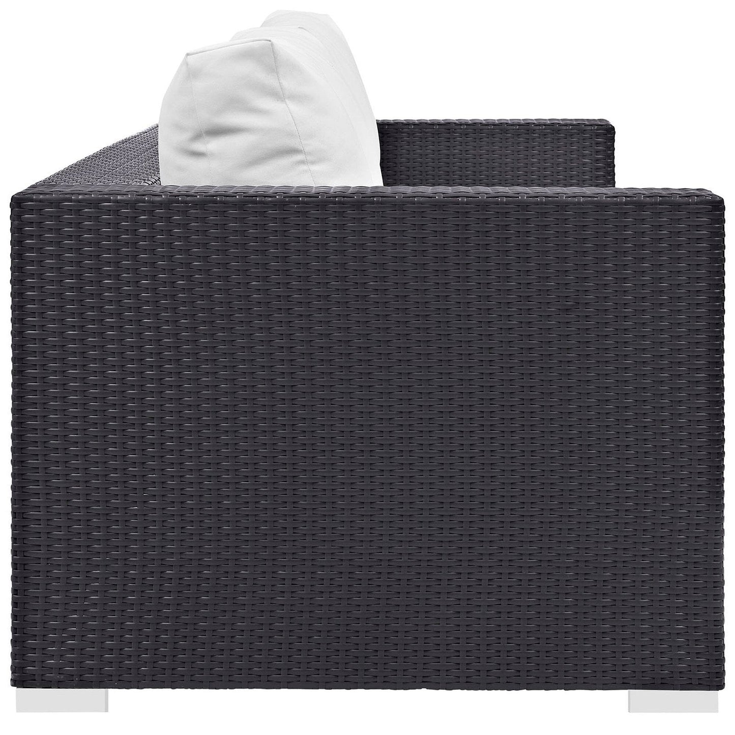 Convene 3 Piece Outdoor Patio Sofa Set in Espresso White by Modway (EEI-2178) Conversation Set Modway 
