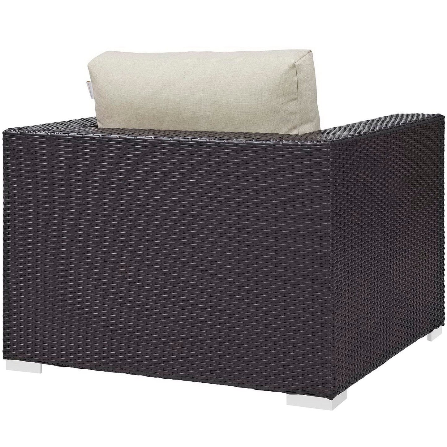 Convene 3 Piece Set Outdoor Patio with Fire Pit in Espresso Beige by Modway (EEI-3727) Conversation Set Modway 