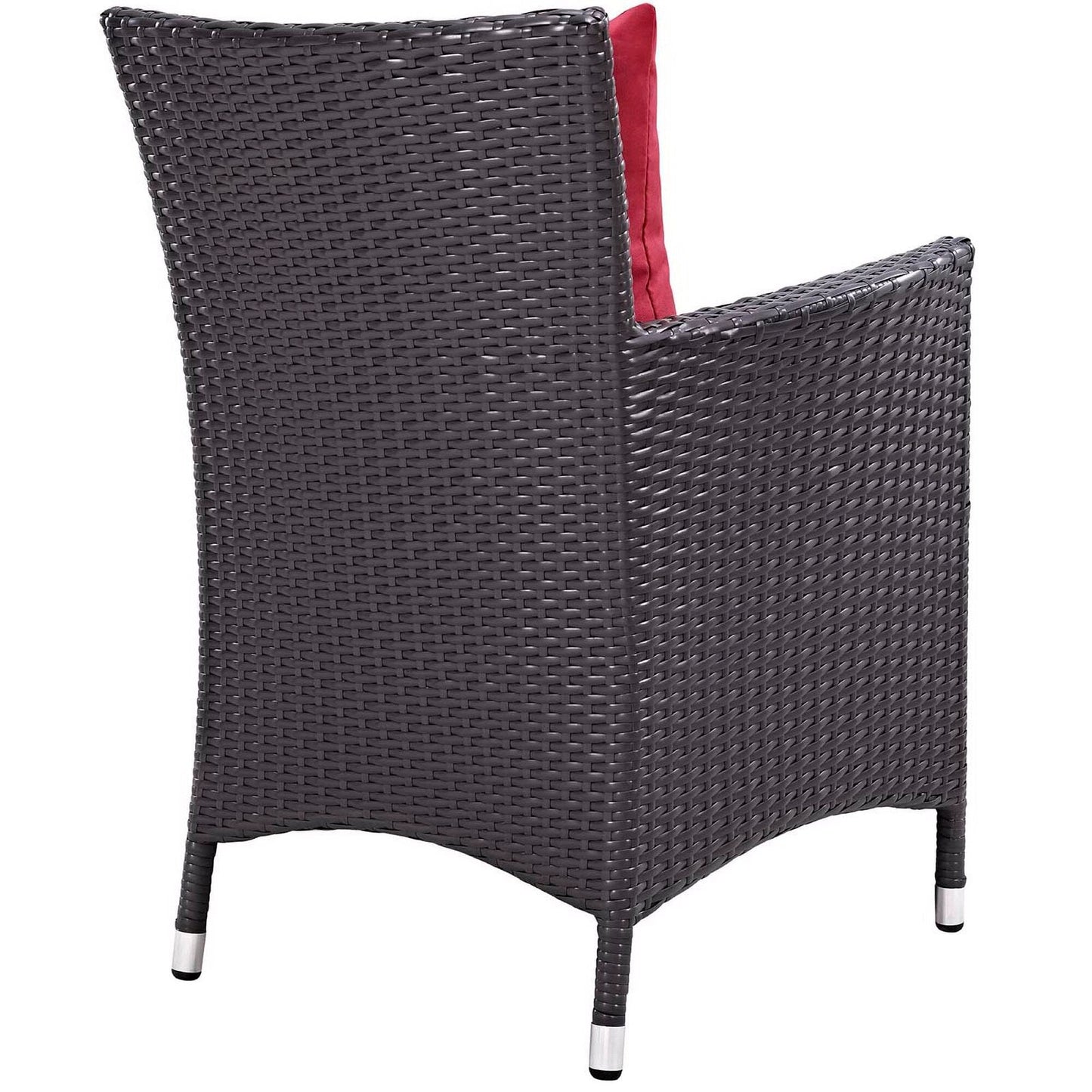 Convene 3 Piece Set Outdoor Patio with Fire Pit in Espresso Red by Modway (EEI-3729) Conversation Set Modway 