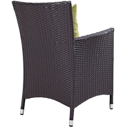 Convene 4 Piece Outdoor Patio Dining Set in Espresso Peridot by Modway (EEI-2190) Dining Chair Modway 