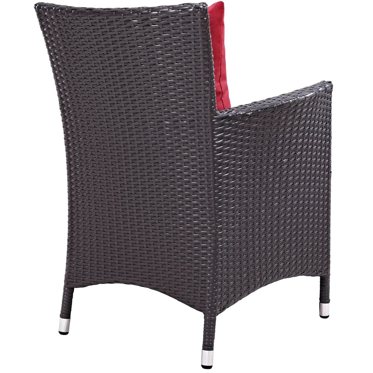 Convene 4 Piece Outdoor Patio Dining Set in Espresso Red by Modway (EEI-2190) Dining Chair Modway 