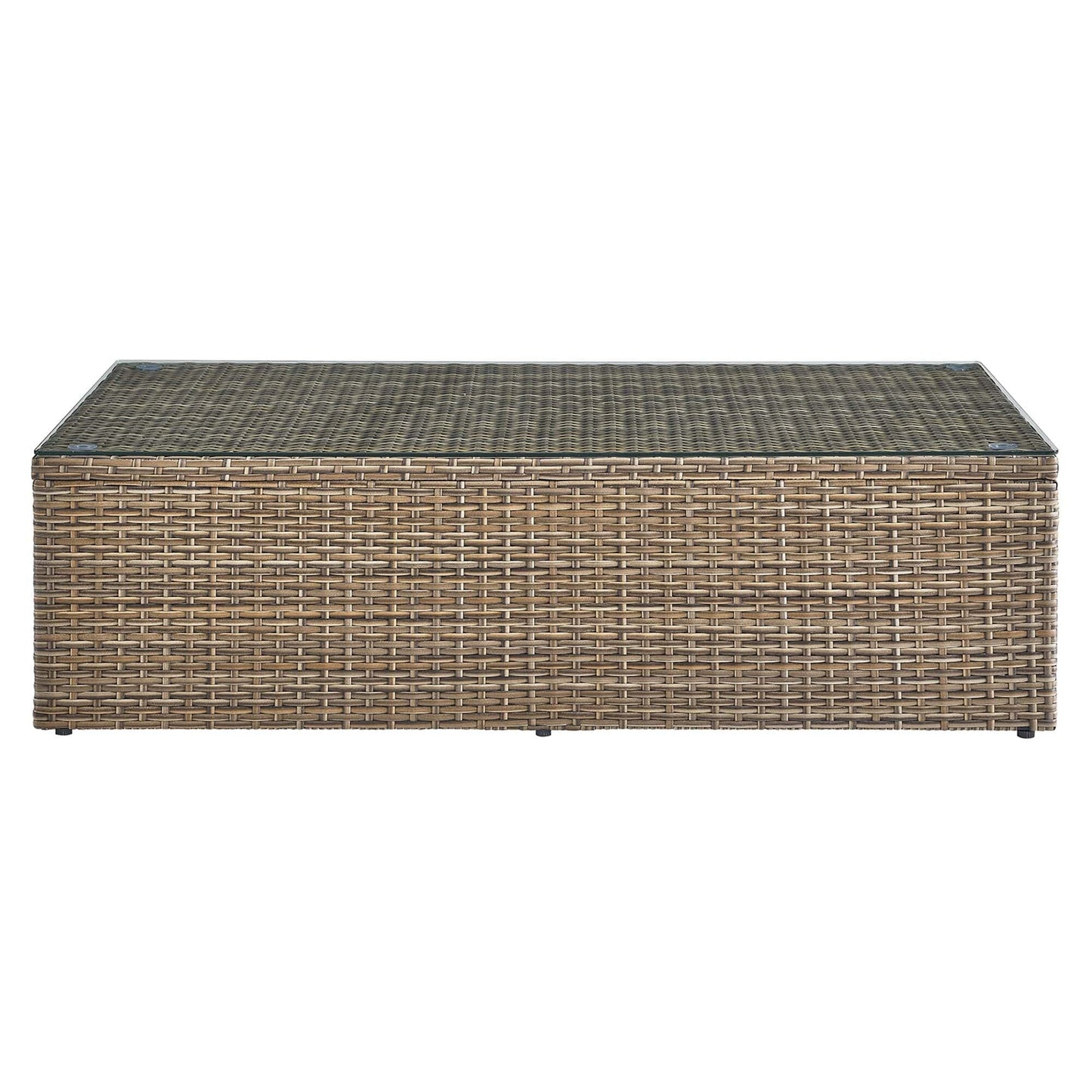 Convene 4-Piece Outdoor Patio Furniture Set in Cappuccino White by Modway (EEI-6328) Conversation Set Modway 
