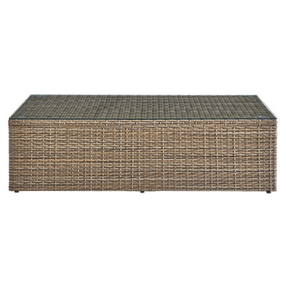 Convene 4-Piece Outdoor Patio Furniture Set in Cappuccino White by Modway (EEI-6328) Conversation Set Modway 