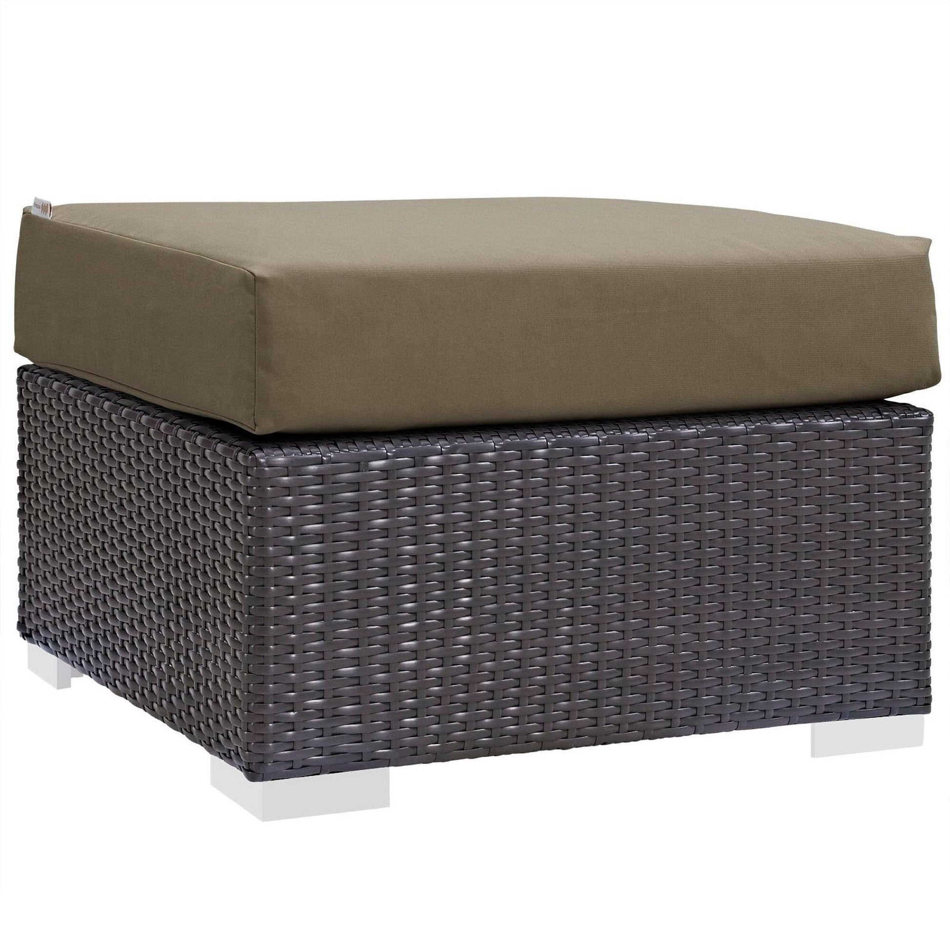 Convene 4 Piece Outdoor Patio Sectional Set in Espresso Mocha by Modway (EEI-2367) Sectional Set Modway 