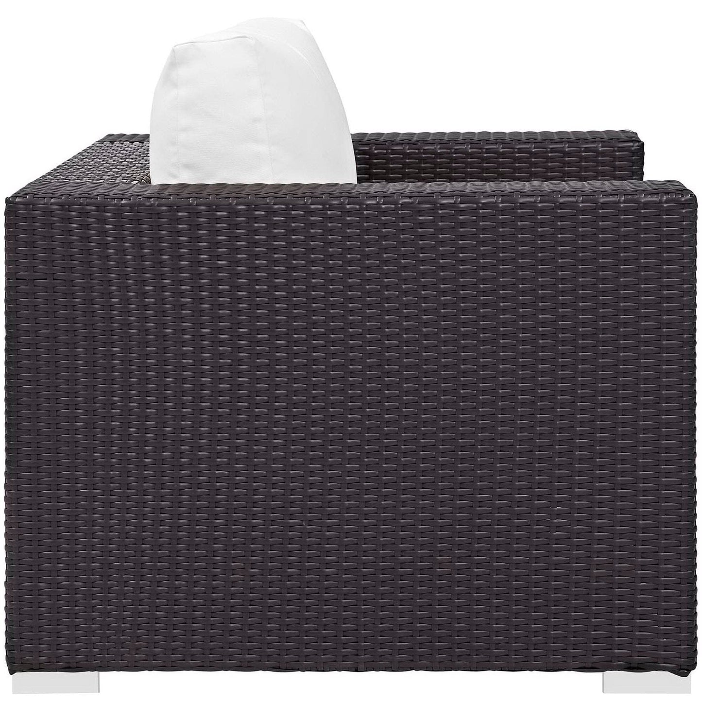 Convene 4 Piece Set Outdoor Patio with Fire Pit in Espresso White by Modway (EEI-3725) Conversation Set Modway 