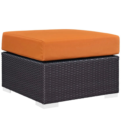 Convene 5 Piece Outdoor Patio Sectional Set in Espresso Orange by Modway (EEI-2362) Sectional Set Modway 
