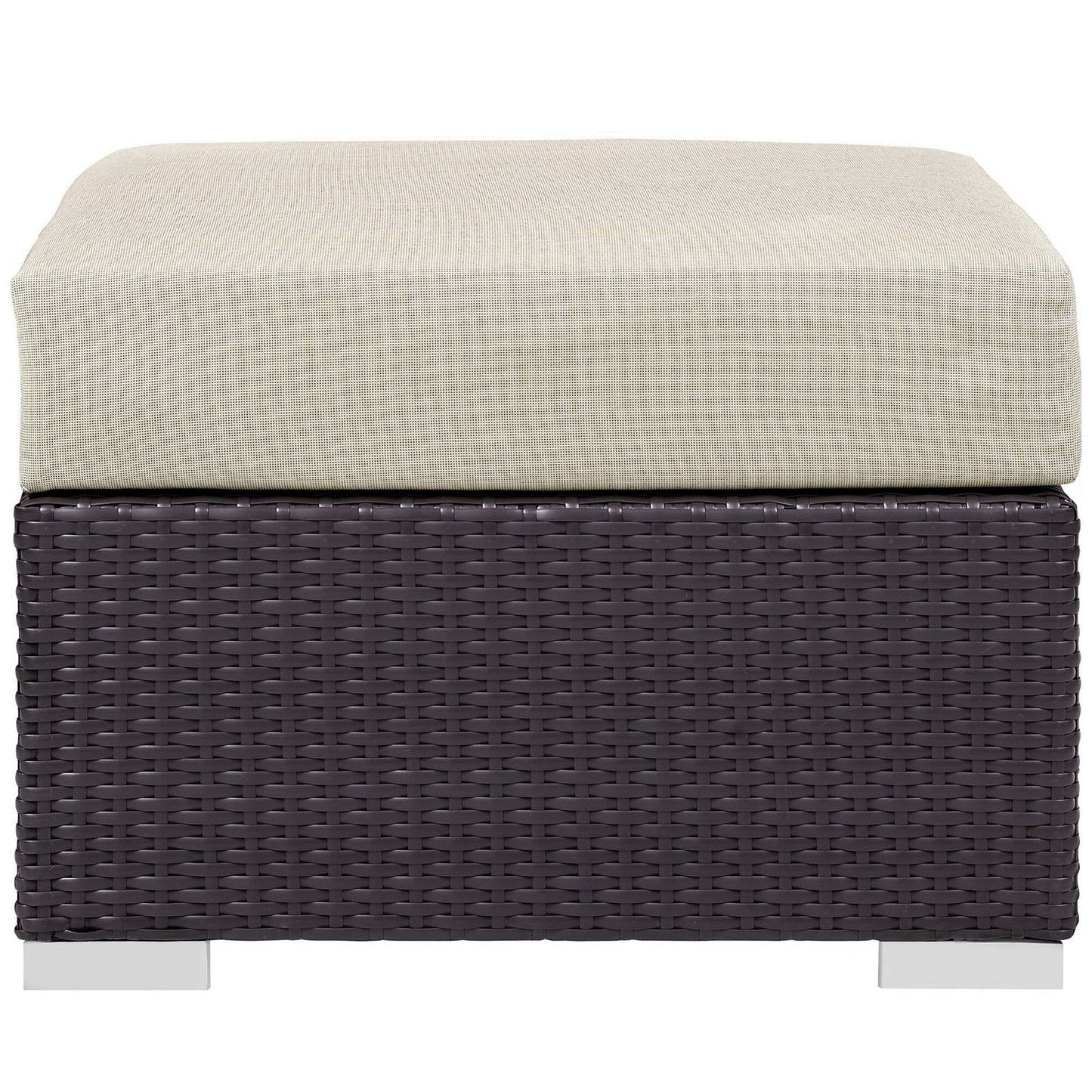 Convene 5 Piece Outdoor Patio Wicker Rattan Seating Set (Espresso / Beige) by Modway Conversation Set Modway 