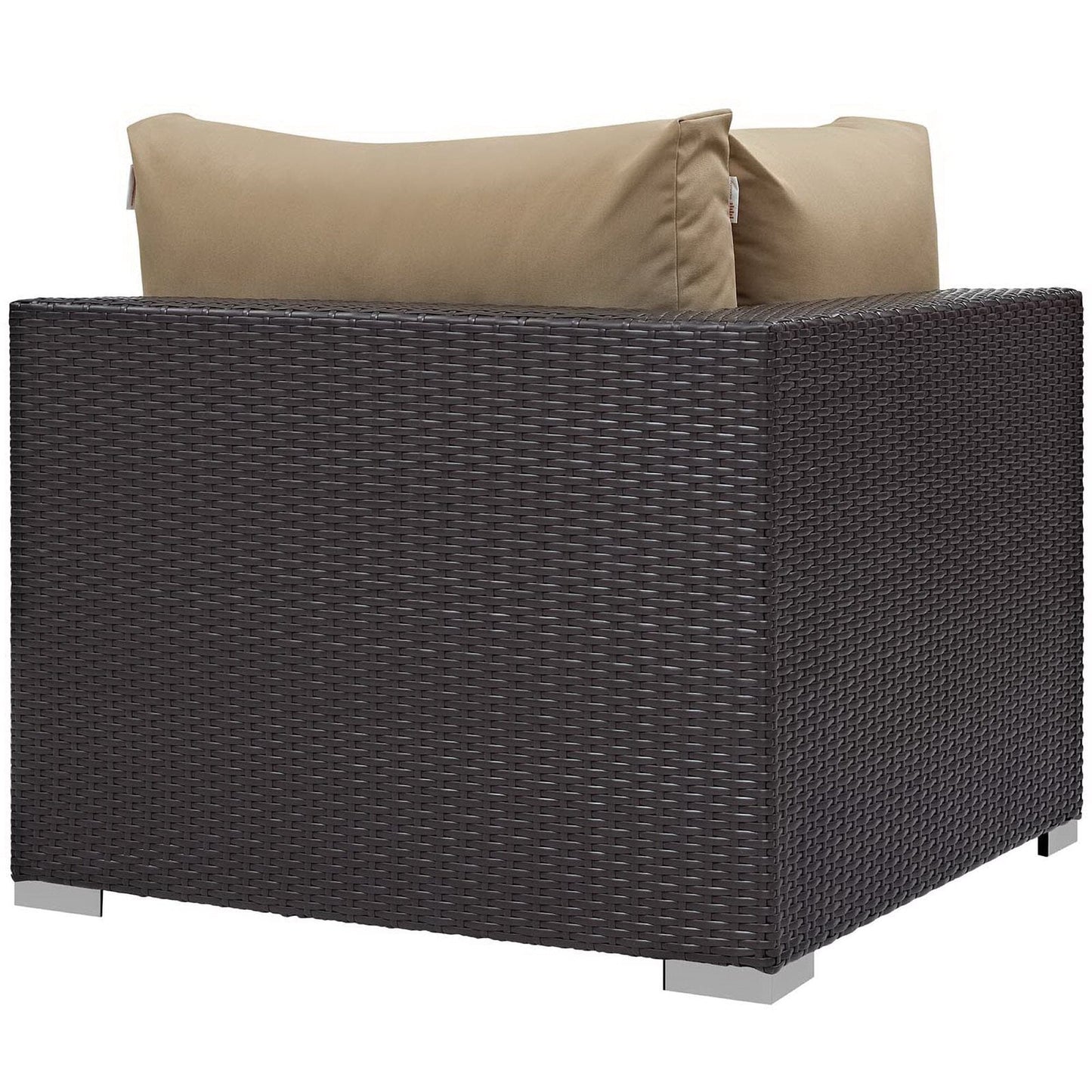 Convene 5 Piece Set Outdoor Patio with Fire Pit in Espresso Mocha by Modway (EEI-3728) Conversation Set Modway 
