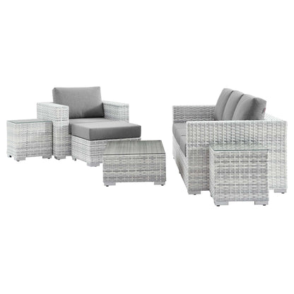 Convene 6-Piece Outdoor Patio Set in Light Gray Gray by Modway (EEI-5449) Conversation Set Modway 