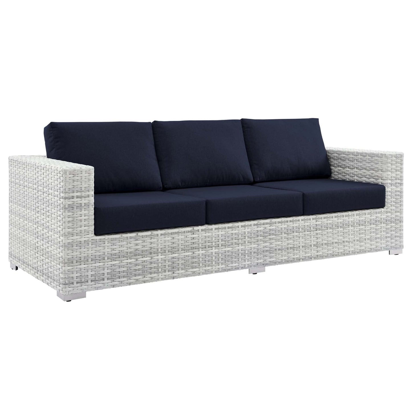Convene 6-Piece Outdoor Patio Set in Light Gray Navy by Modway (EEI-5449) Conversation Set Modway 