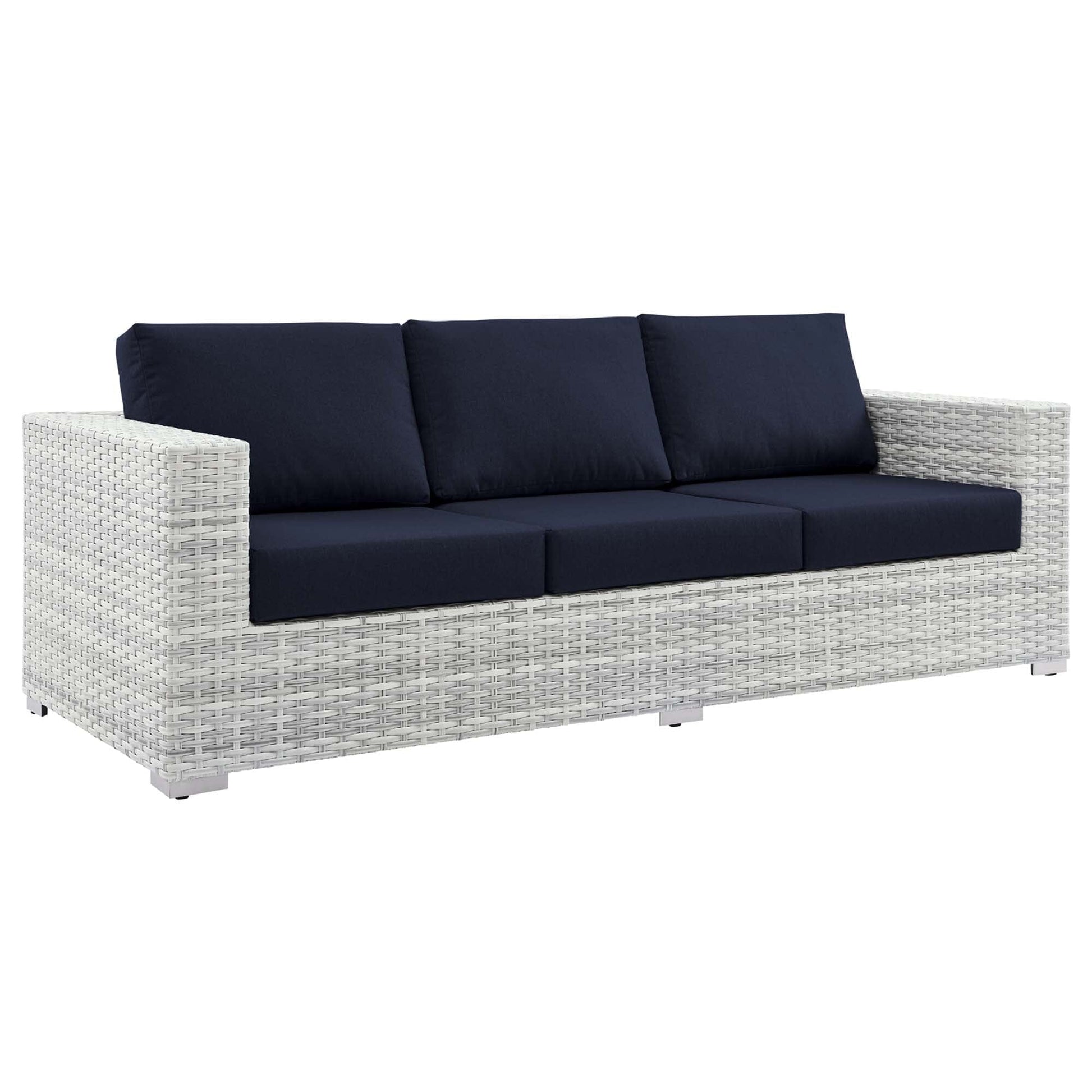 Convene 6-Piece Outdoor Patio Set in Light Gray Navy by Modway (EEI-5449) Conversation Set Modway 