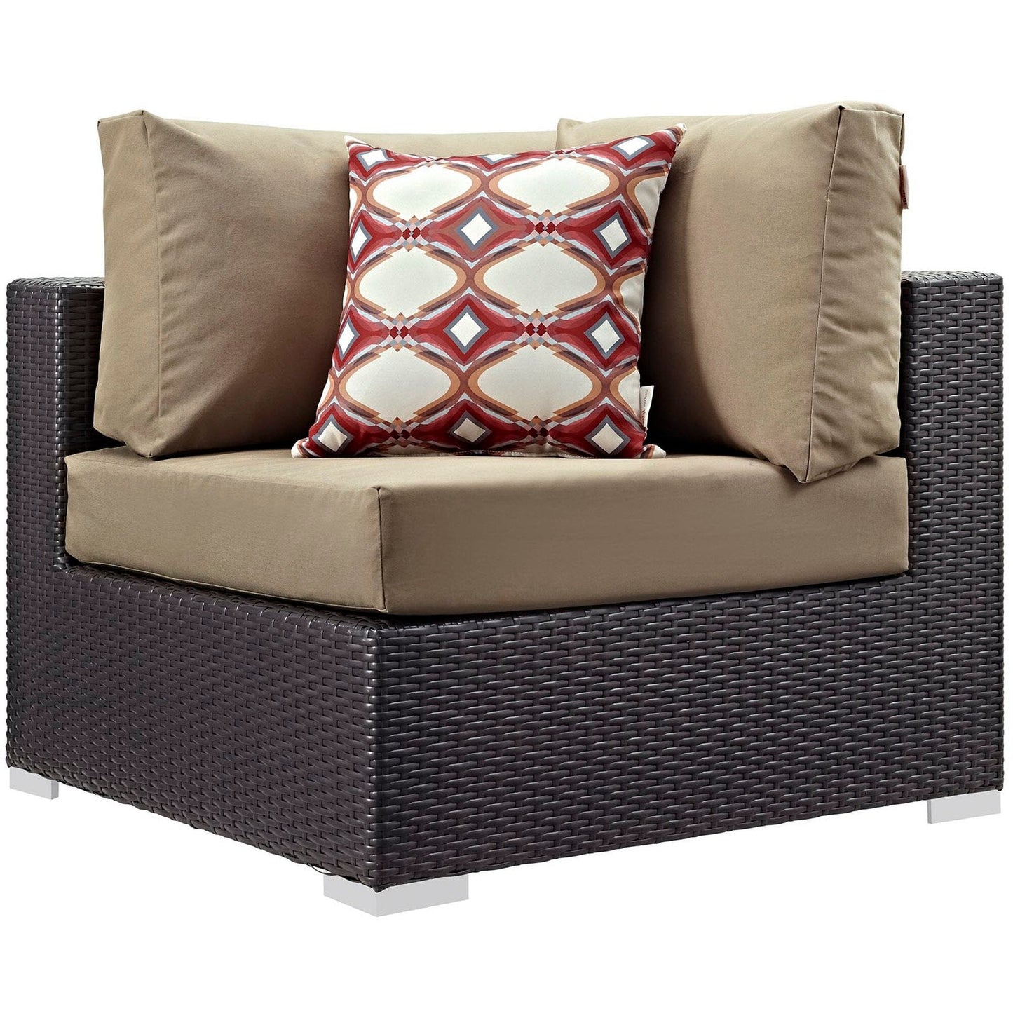 Convene 8 Piece Outdoor Patio Sectional Set in Espresso Mocha by Modway (EEI-2371) Sectional Set Modway 
