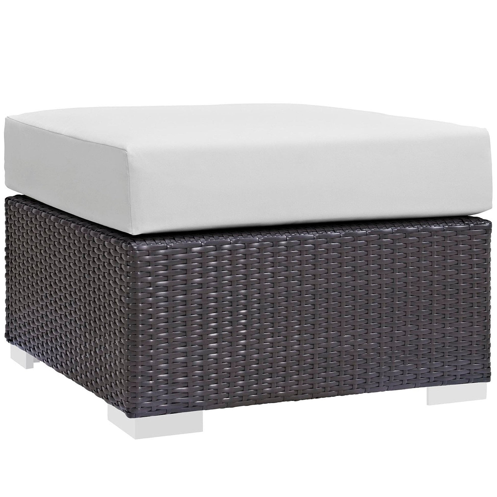 Convene 8 Piece Outdoor Patio Sectional Set in Espresso White by Modway (EEI-2206) Sectional Set Modway 