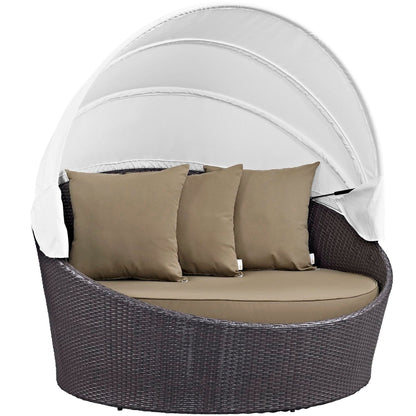 Convene Canopy Outdoor Patio Daybed in Espresso Mocha by Modway (EEI-2175) Daybed Modway 