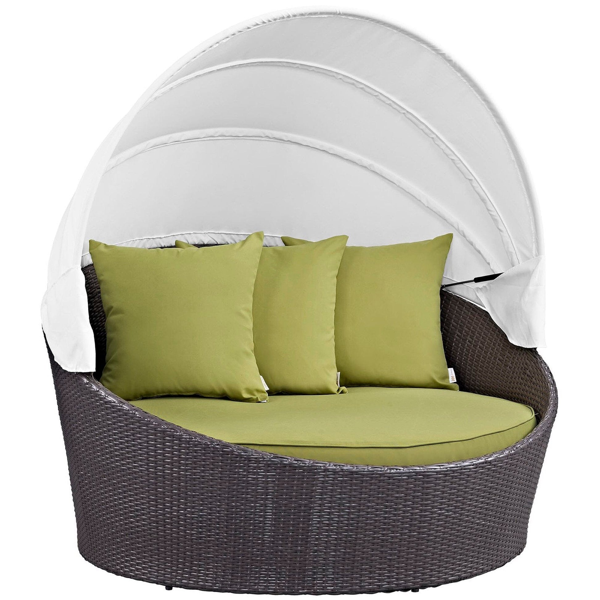 Convene Canopy Outdoor Patio Daybed in Espresso Peridot by Modway (EEI-2175) Daybed Modway 