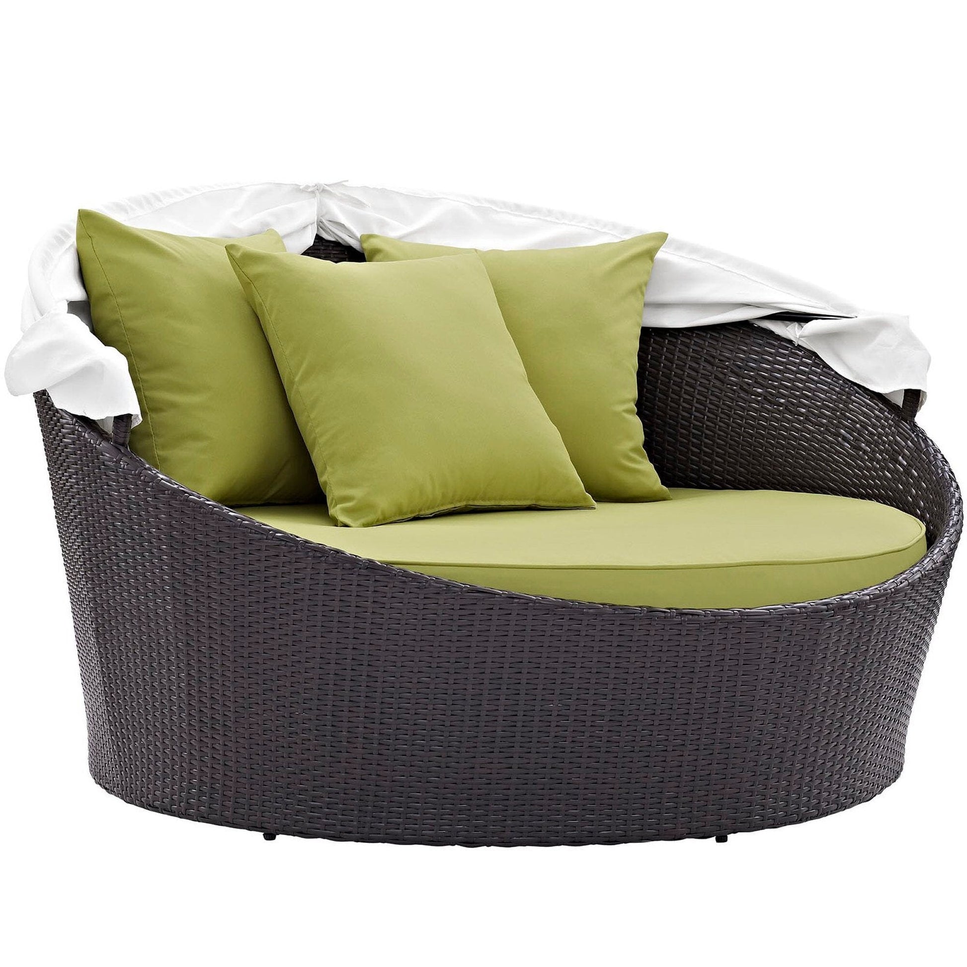 Convene Canopy Outdoor Patio Daybed in Espresso Peridot by Modway (EEI-2175) Daybed Modway 