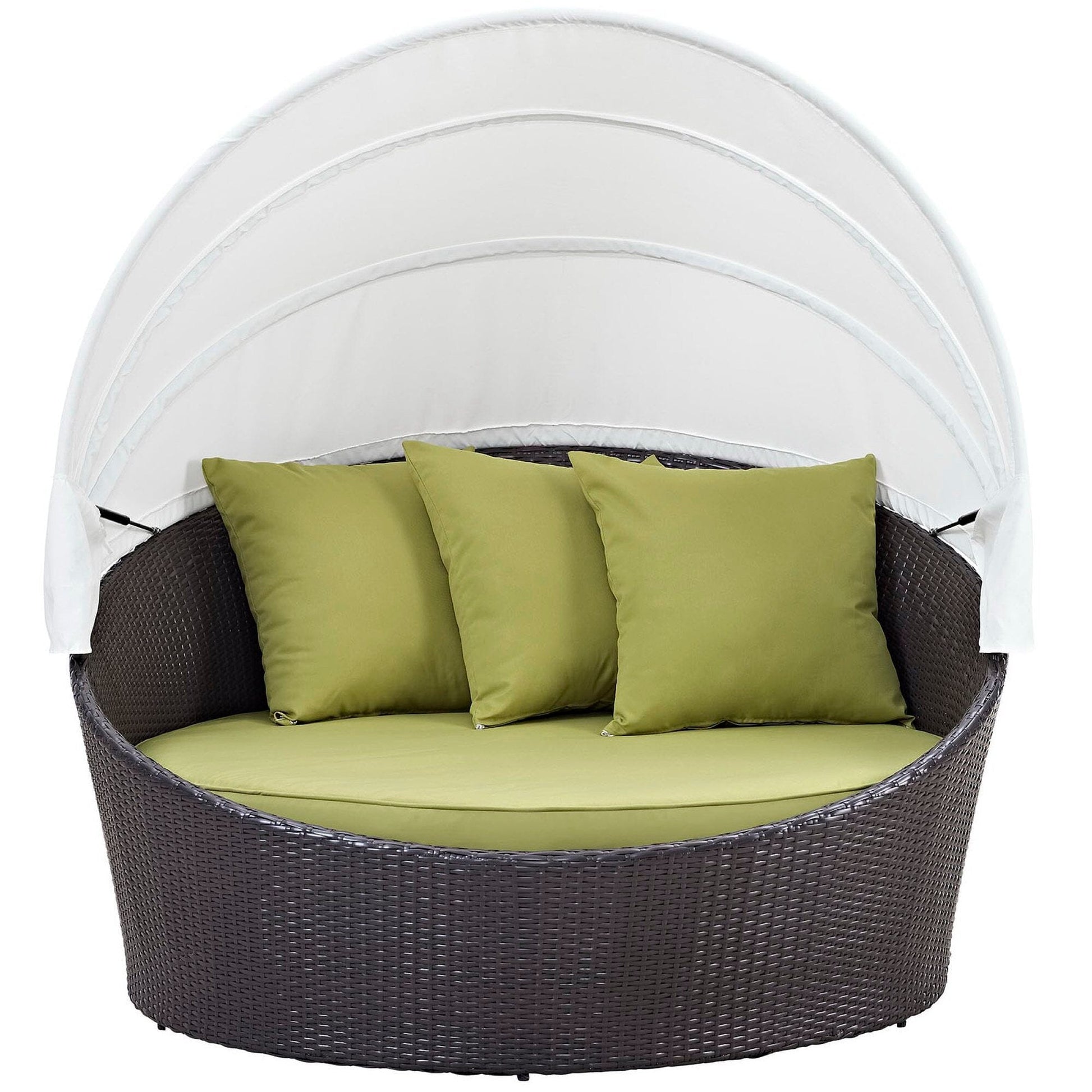 Convene Canopy Outdoor Patio Daybed in Espresso Peridot by Modway (EEI-2175) Daybed Modway 