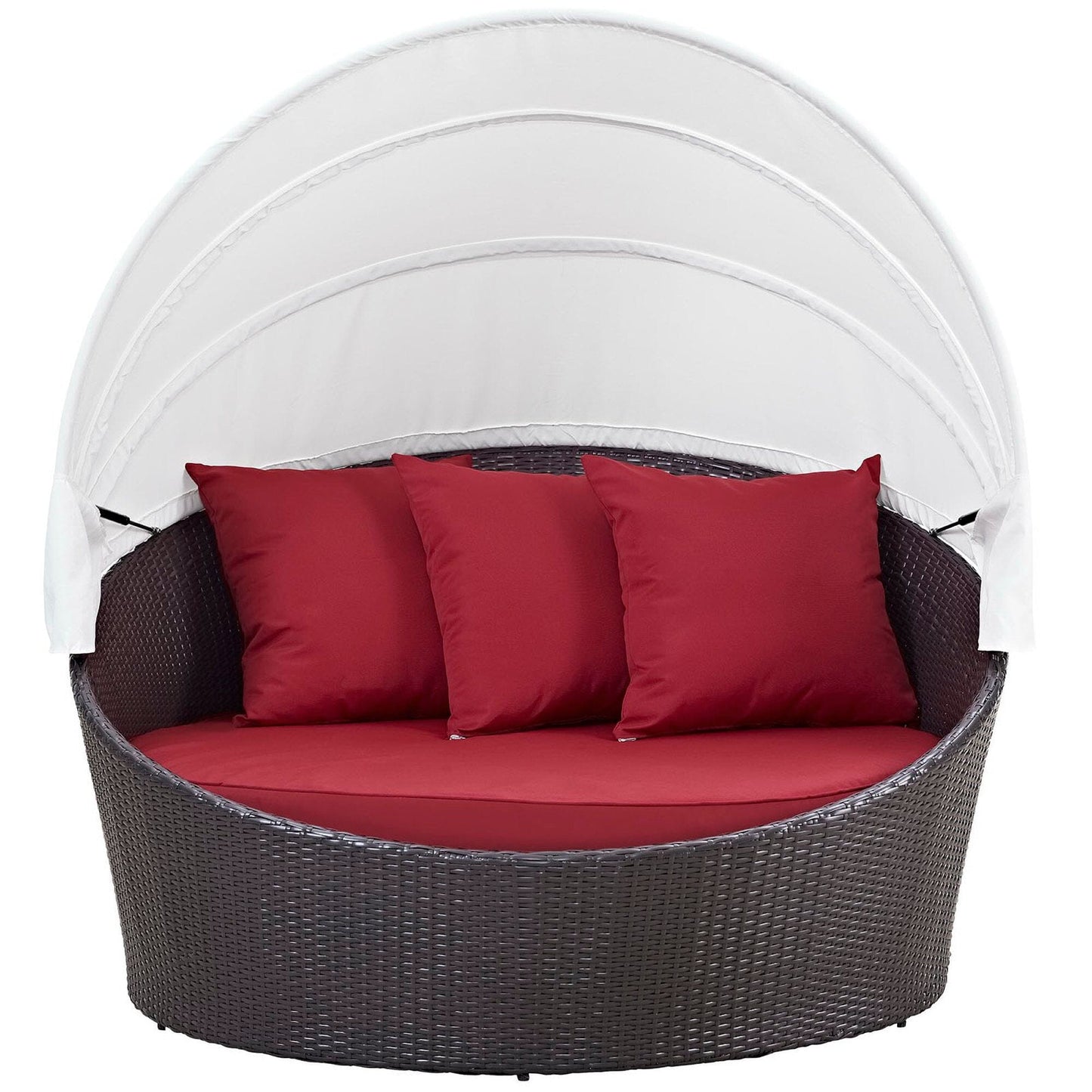 Convene Canopy Outdoor Patio Daybed in Espresso Red by Modway (EEI-2175) Daybed Modway 