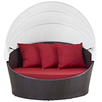 Convene Canopy Outdoor Patio Daybed in Espresso Red by Modway (EEI-2175) Daybed Modway 
