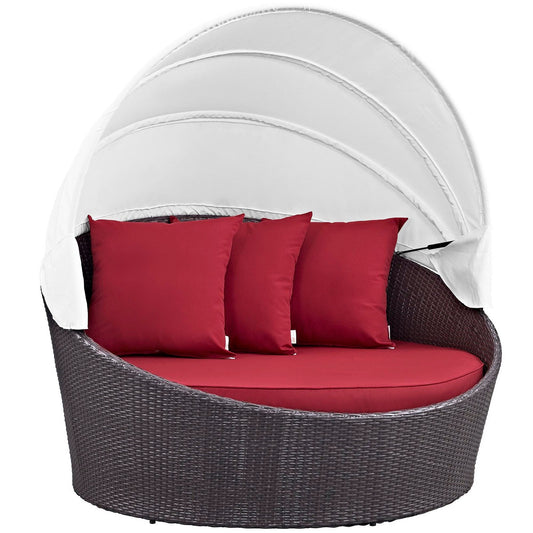 Convene Canopy Outdoor Patio Daybed in Espresso Red by Modway (EEI-2175) Daybed Modway 