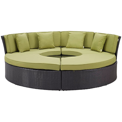 Convene Circular Outdoor Patio Daybed Set in Espresso Peridot by Modway (EEI-2171) Daybed Modway 