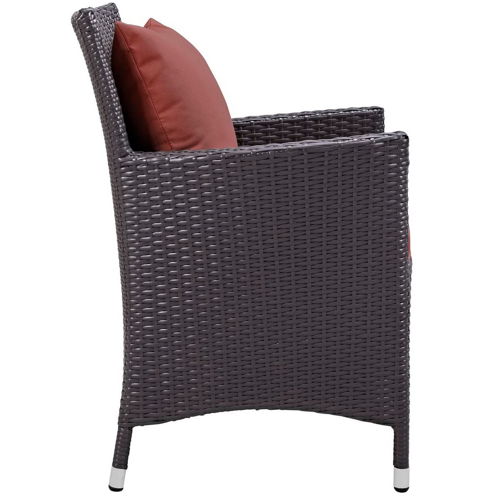 Convene Dining Outdoor Patio Armchair in Espresso Curant by Modway (EEI-1913) Lounge Chair Modway 