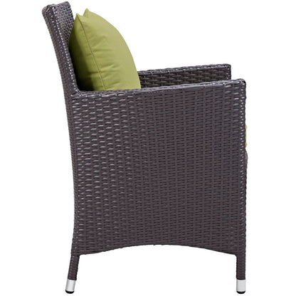 Convene Dining Outdoor Patio Armchair in Espresso Peridot by Modway (EEI-1913) Lounge Chair Modway 