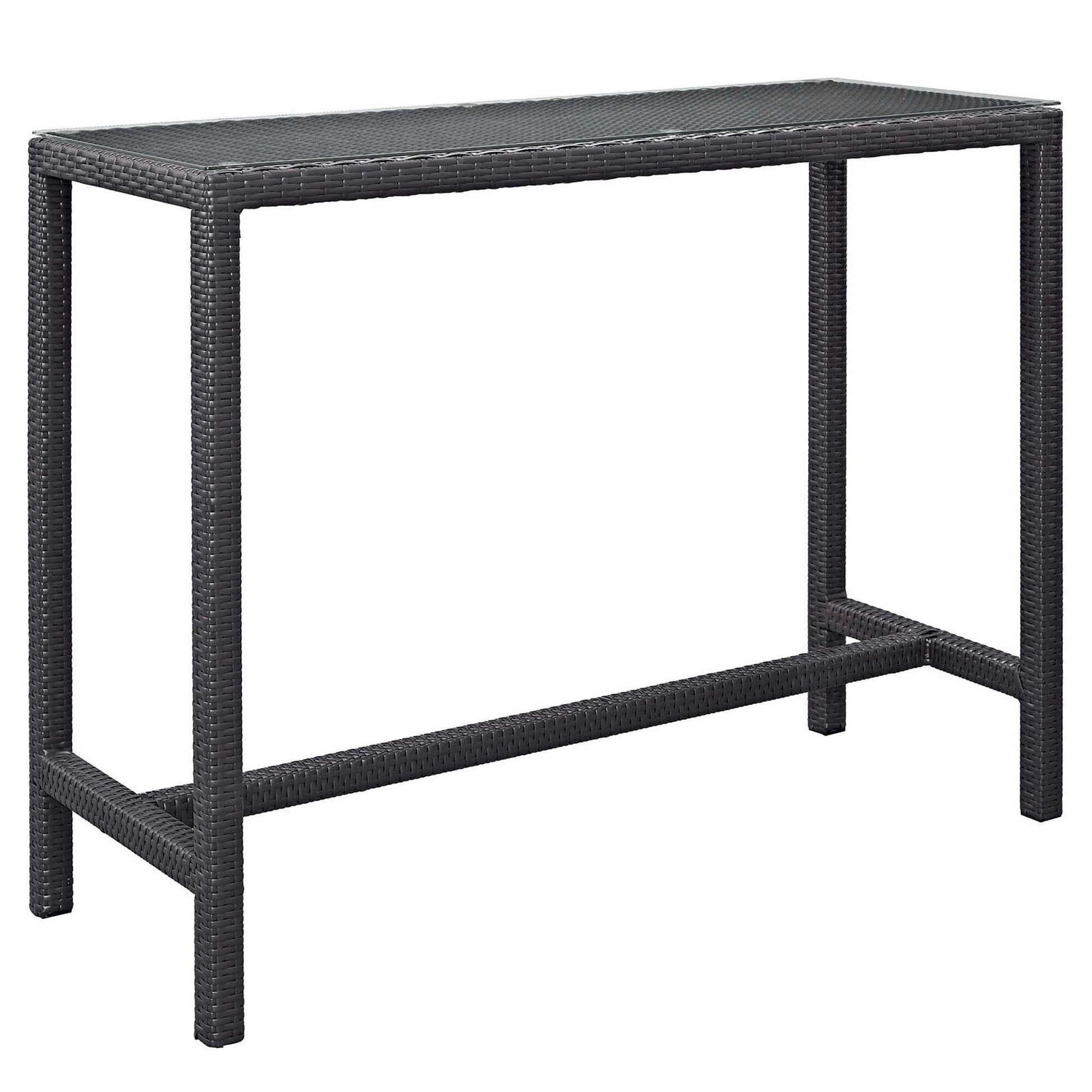 Convene Large Outdoor Patio Bar Table in Espresso by Modway (EEI-1954) Bar Table Modway 