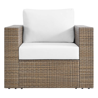 Convene Outdoor Patio Armchair - Cappuccino White by Modway Lounge Chair Modway 