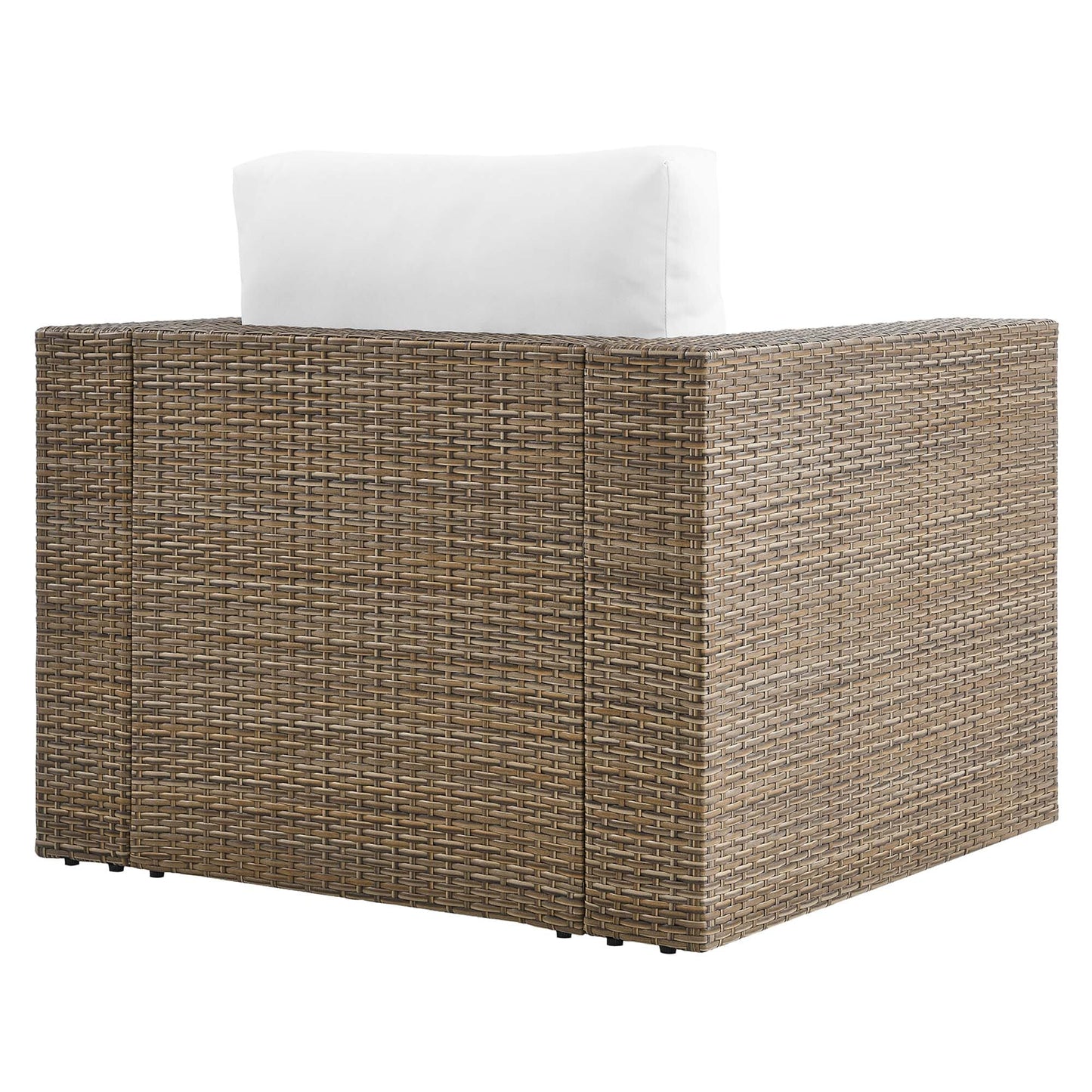 Convene Outdoor Patio Armchair - Cappuccino White by Modway Lounge Chair Modway 