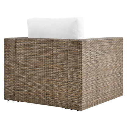 Convene Outdoor Patio Armchair - Cappuccino White by Modway Lounge Chair Modway 