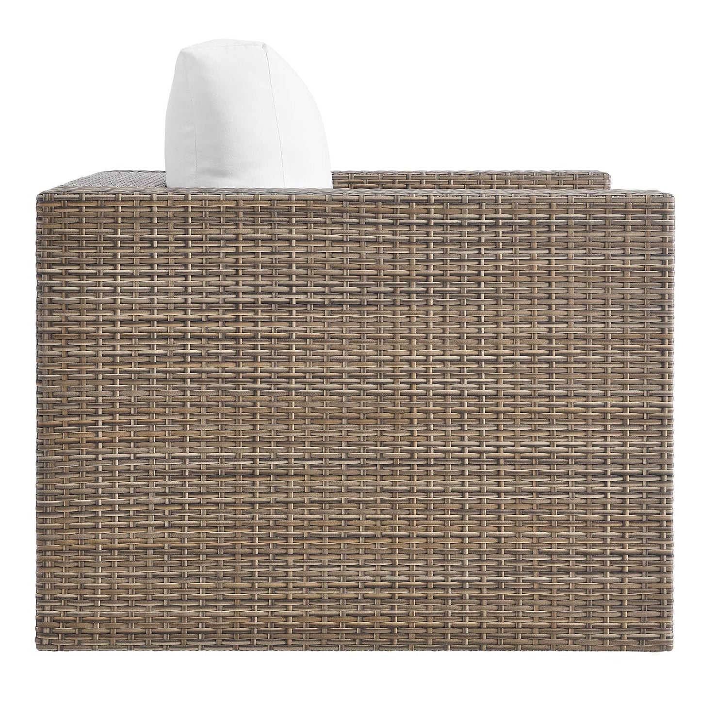 Convene Outdoor Patio Armchair - Cappuccino White by Modway Lounge Chair Modway 