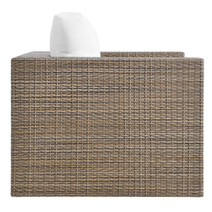 Convene Outdoor Patio Armchair - Cappuccino White by Modway Lounge Chair Modway 