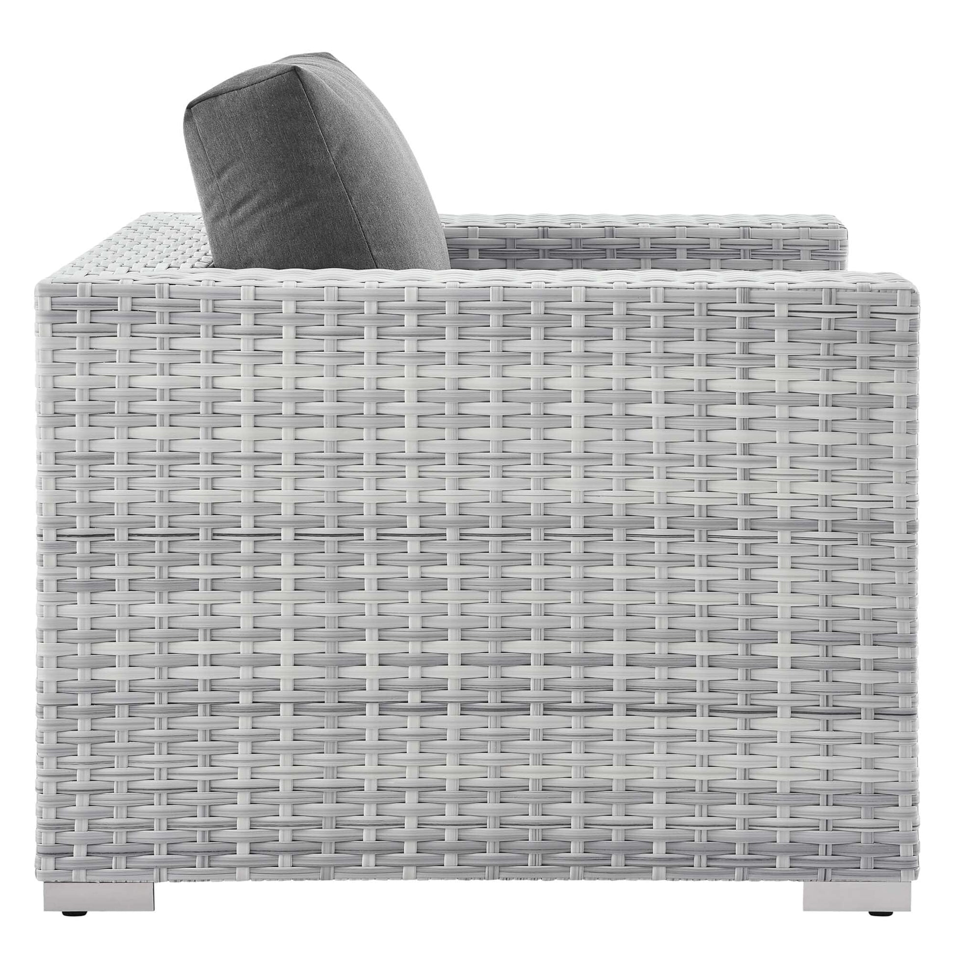 Convene Outdoor Patio Armchair in Light Gray Charcoal by Modway (EEI-4297) Lounge Chair Modway 