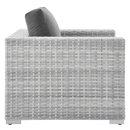 Convene Outdoor Patio Armchair in Light Gray Charcoal by Modway (EEI-4297) Lounge Chair Modway 