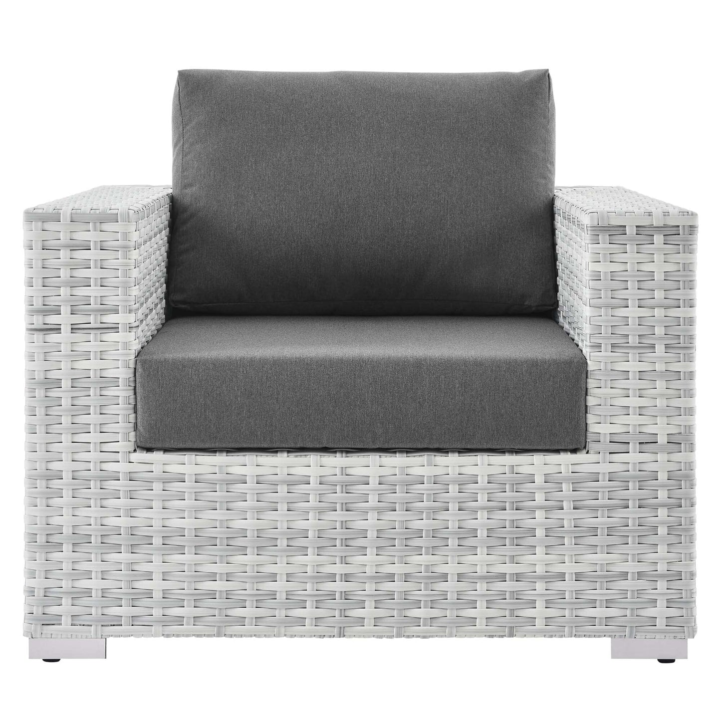 Convene Outdoor Patio Armchair in Light Gray Charcoal by Modway (EEI-4297) Lounge Chair Modway 