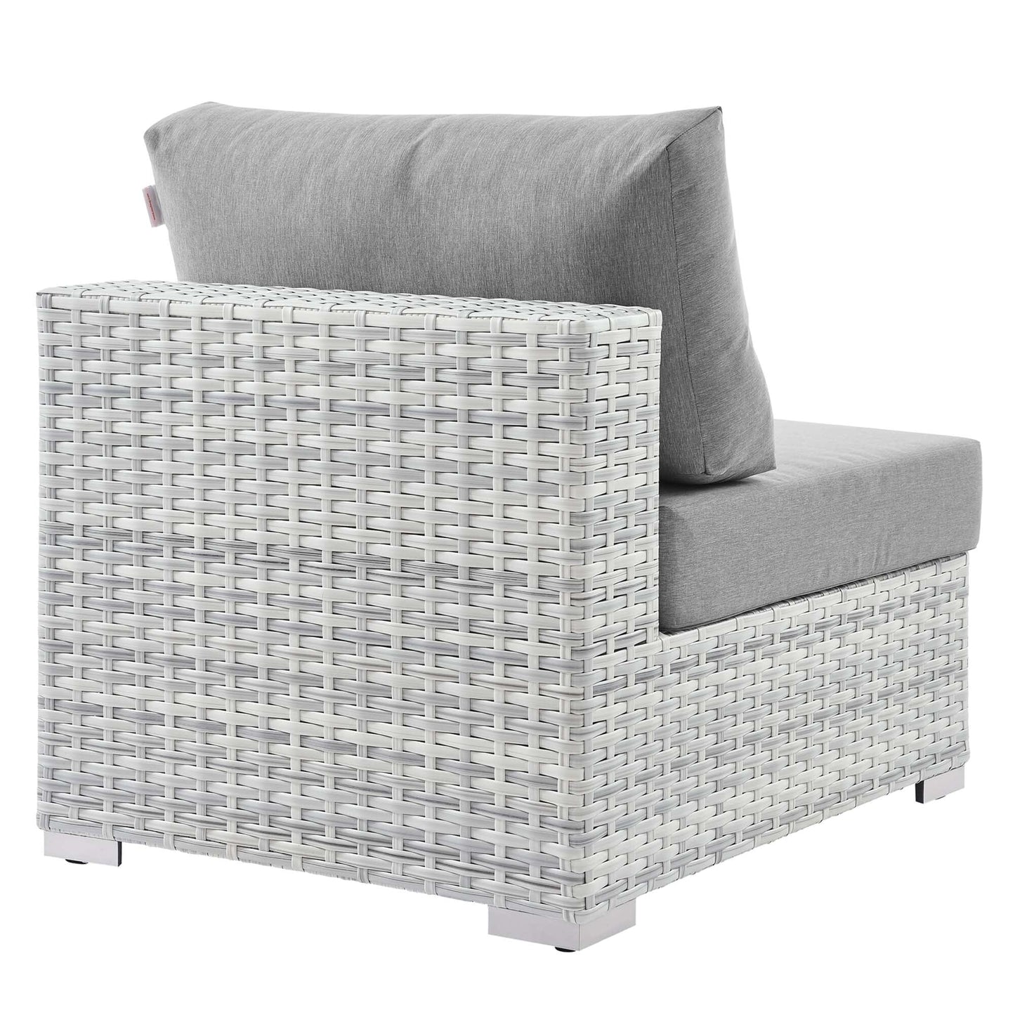 Convene Outdoor Patio Armless Chair in Light Gray Gray by Modway (EEI-4298) Sectional Piece Modway 