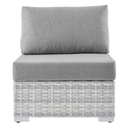 Convene Outdoor Patio Armless Chair in Light Gray Gray by Modway (EEI-4298) Sectional Piece Modway 