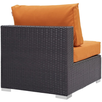 Convene Outdoor Patio Armless in Espresso Orange by Modway (EEI-1910) Sectional Piece Modway 