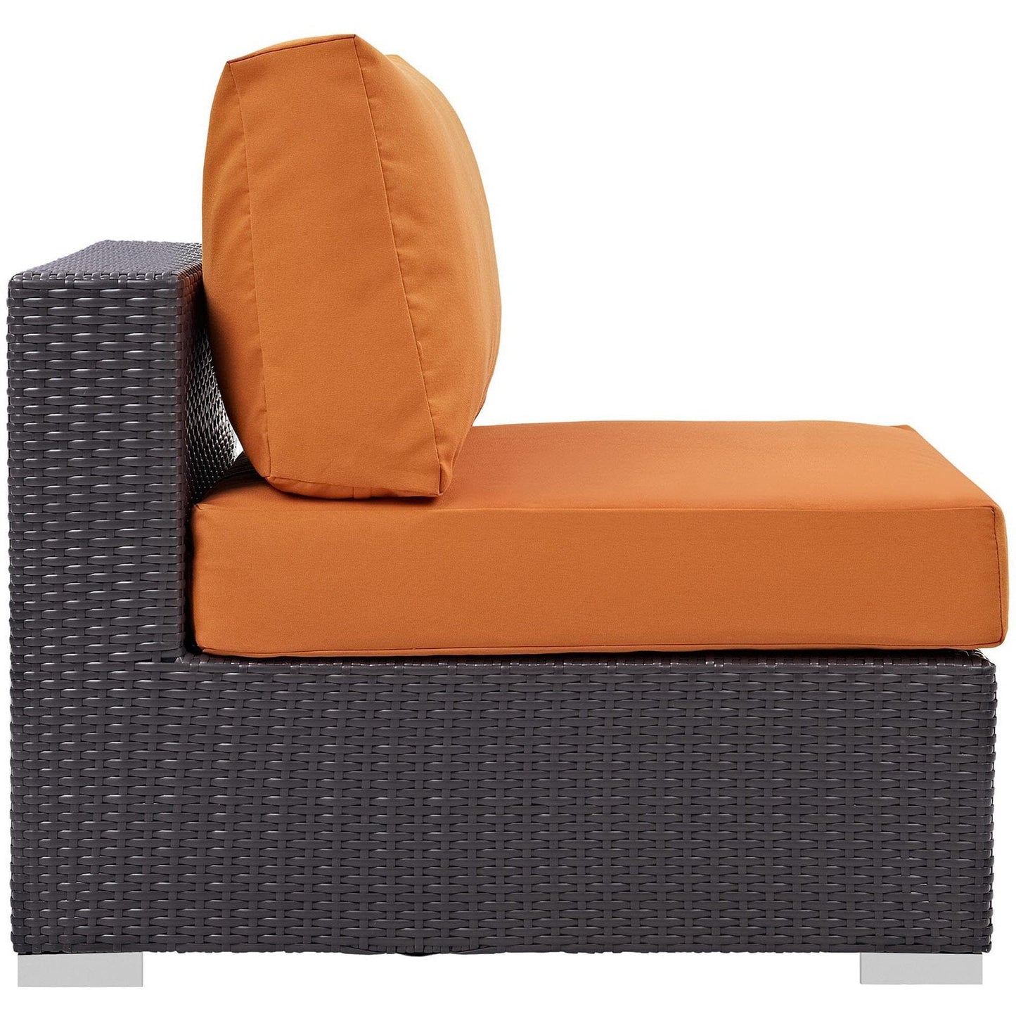 Convene Outdoor Patio Armless in Espresso Orange by Modway (EEI-1910) Sectional Piece Modway 