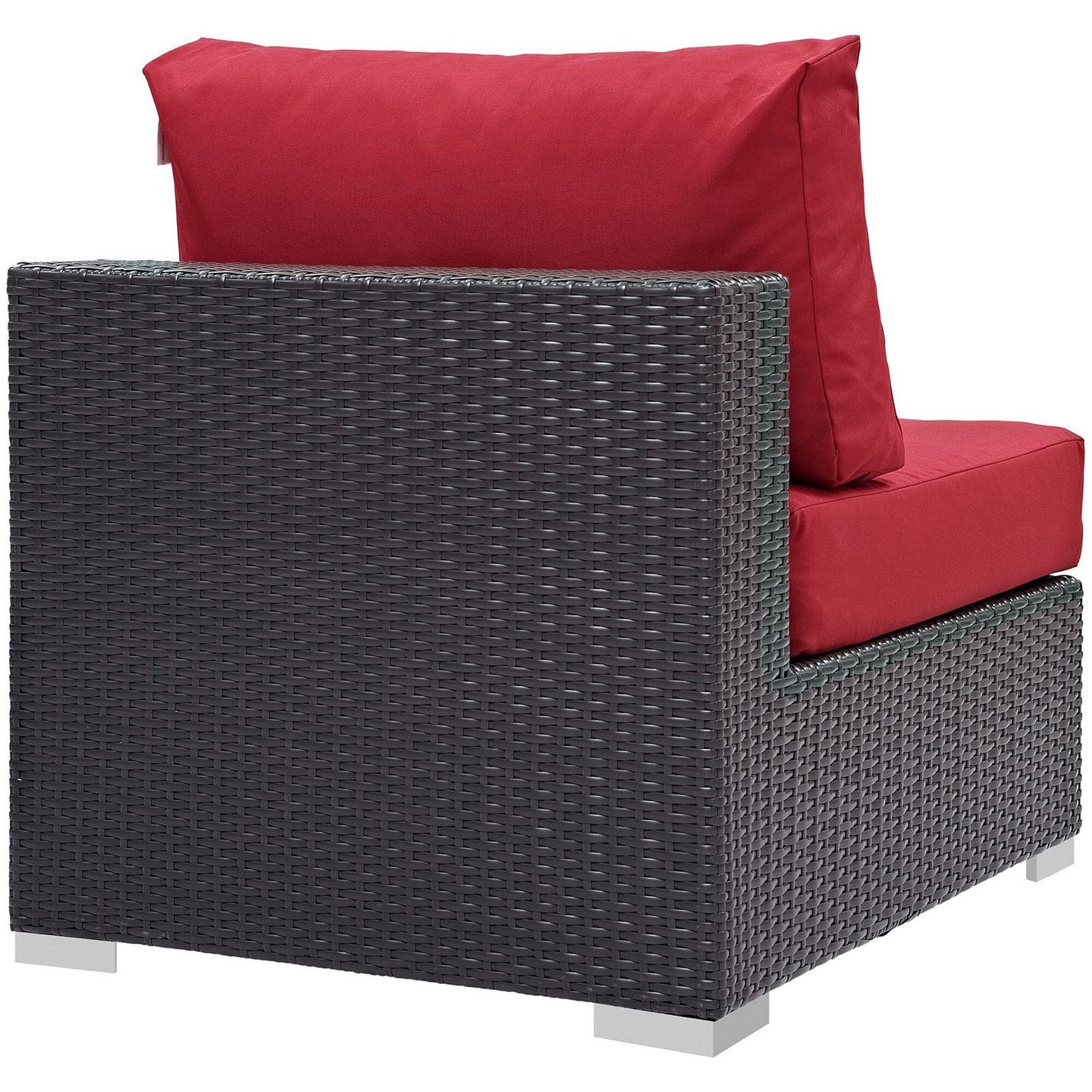 Convene Outdoor Patio Armless in Espresso Red by Modway (EEI-1910) Sectional Piece Modway 