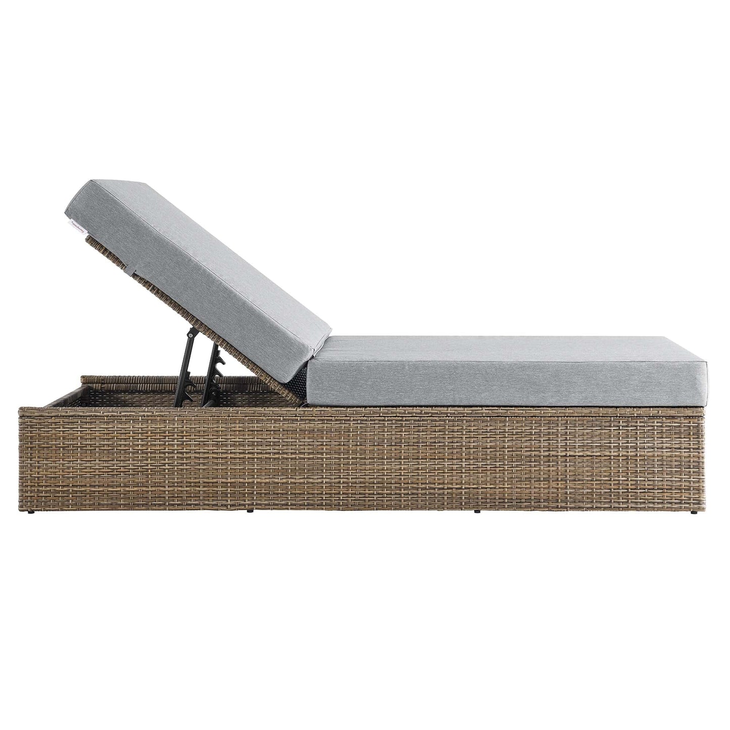 Convene Outdoor Patio Chaise Lounge Chair in Cappuccino Gray by Modway (EEI-6247) Chaise Lounge Modway 