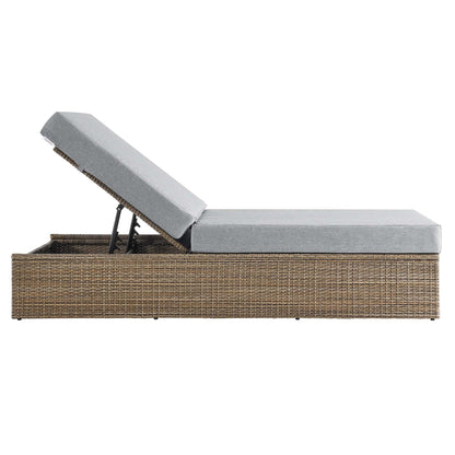 Convene Outdoor Patio Chaise Lounge Chair in Cappuccino Gray by Modway (EEI-6247) Chaise Lounge Modway 