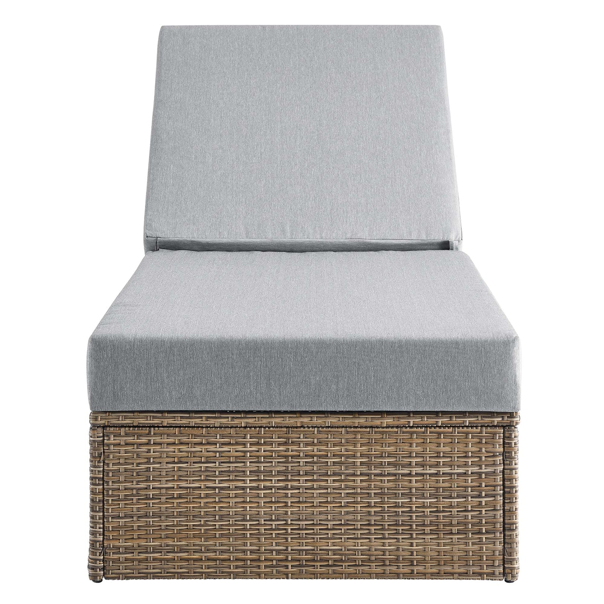 Convene Outdoor Patio Chaise Lounge Chair in Cappuccino Gray by Modway (EEI-6247) Chaise Lounge Modway 